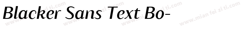 Blacker Sans Text Bo字体转换